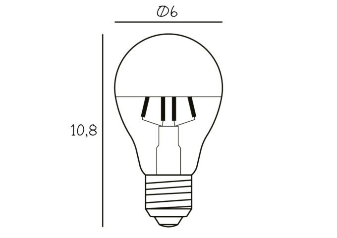 Arbitrary Bulb - Ø60 - Silver - 3,5W