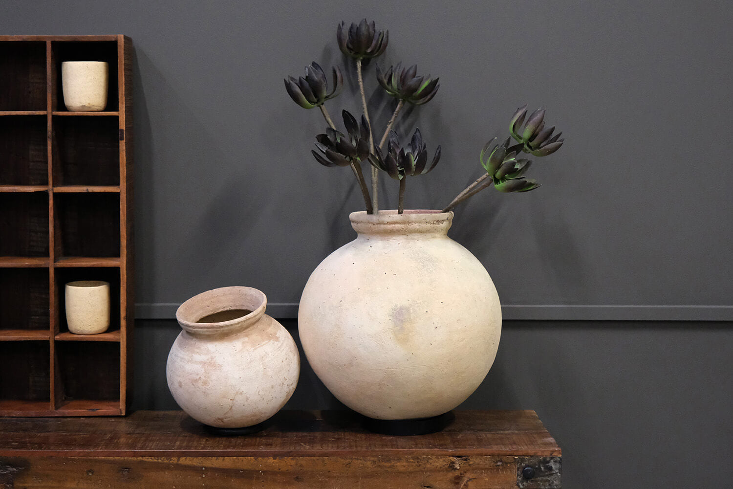 Dali lerkrukke med jernring - S