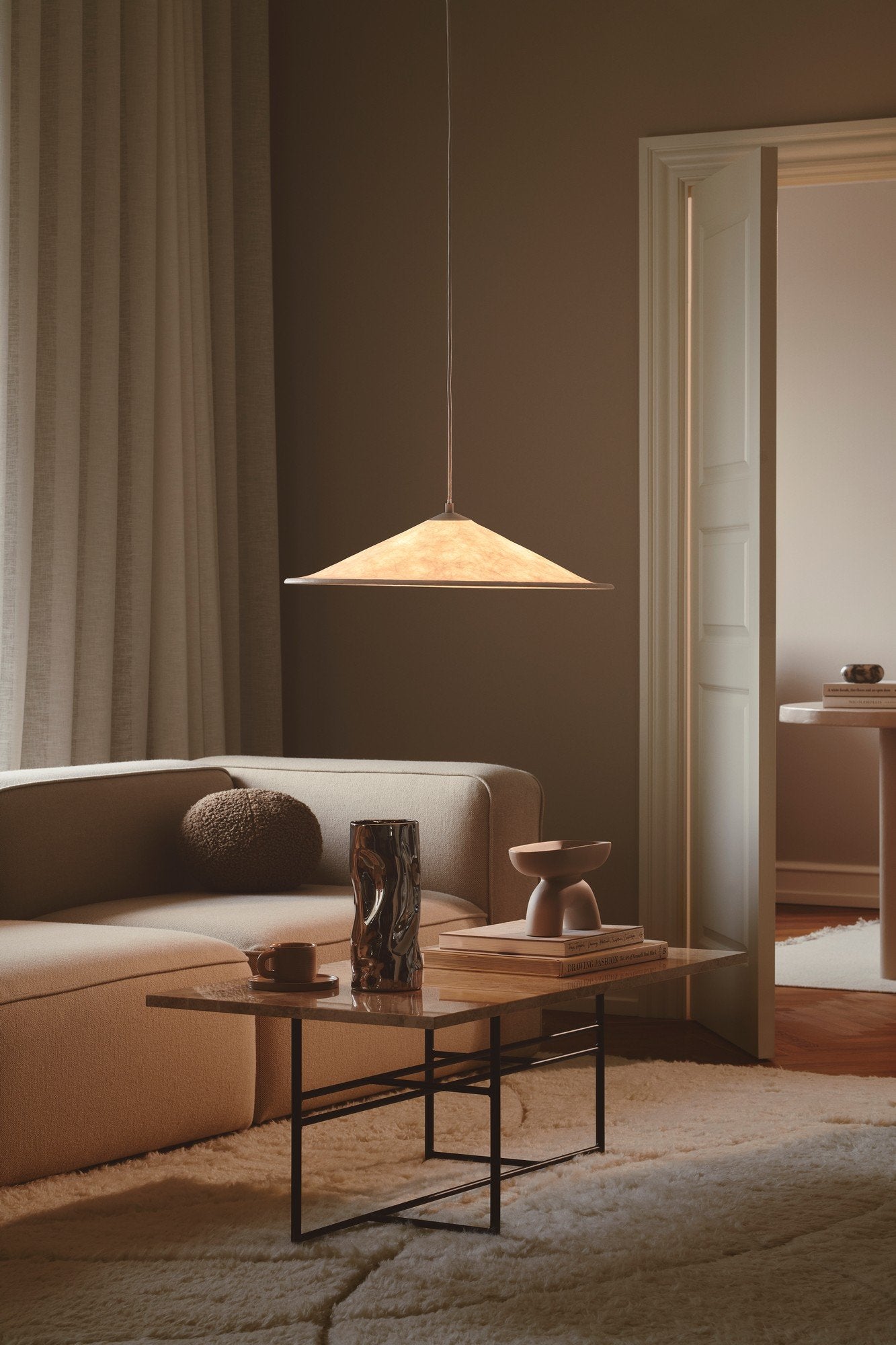 Hill 55 pendel - hvid