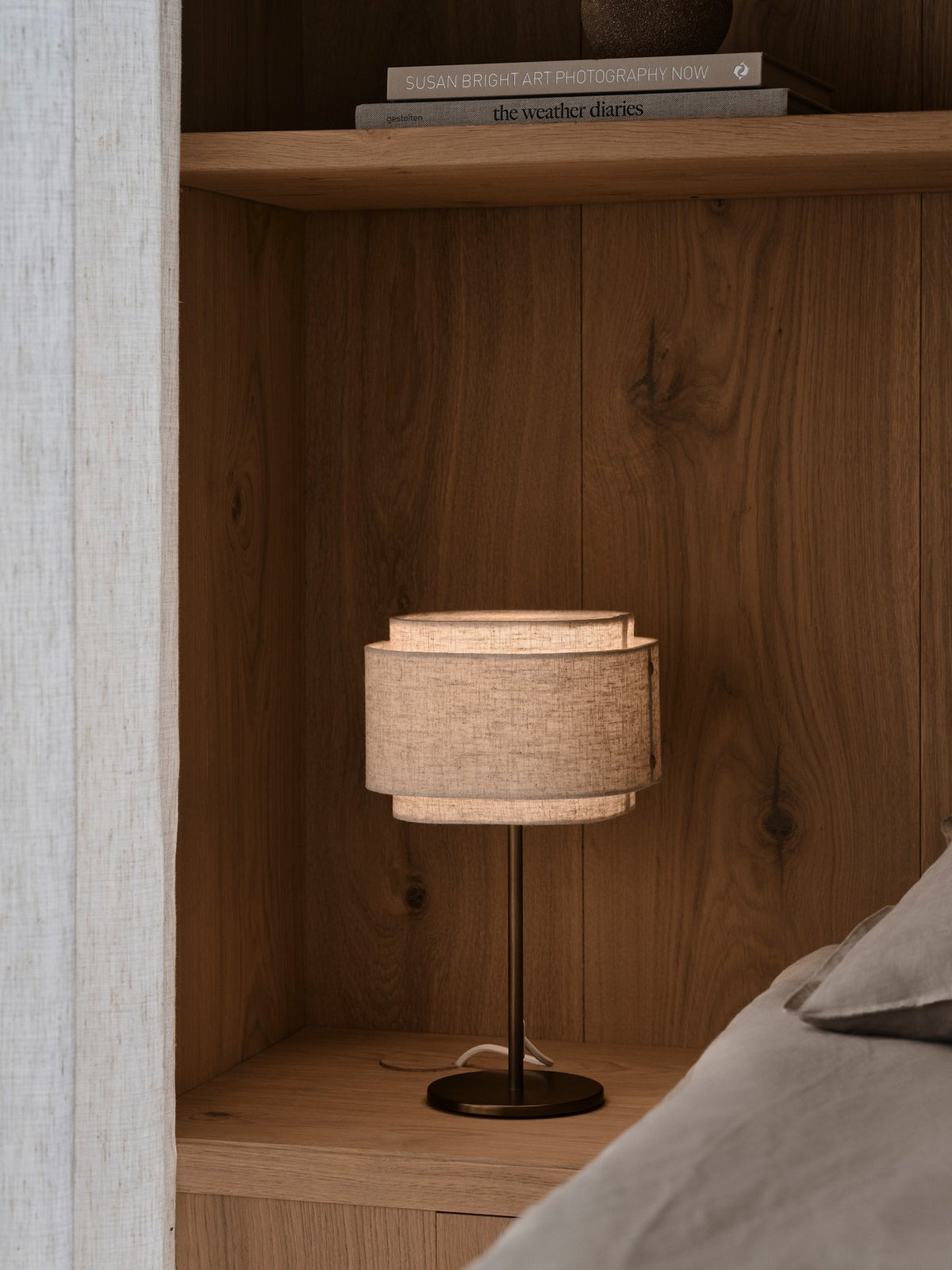 Takai bordlampe Beige