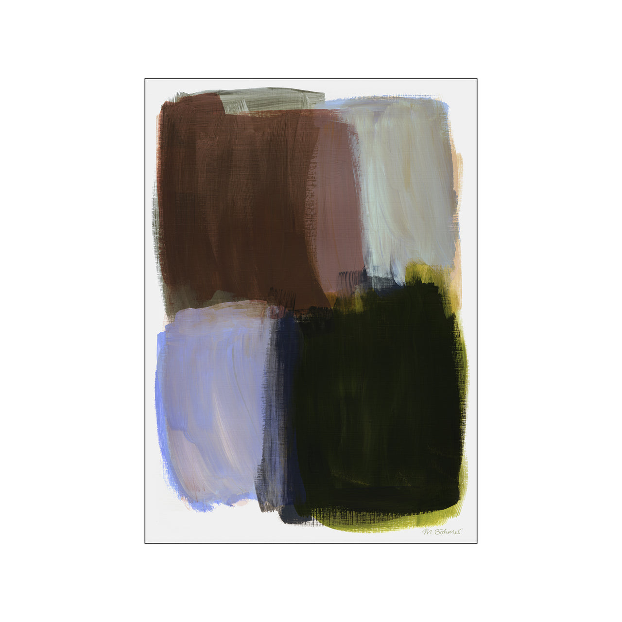 Abstract Brush Stroke 30x40