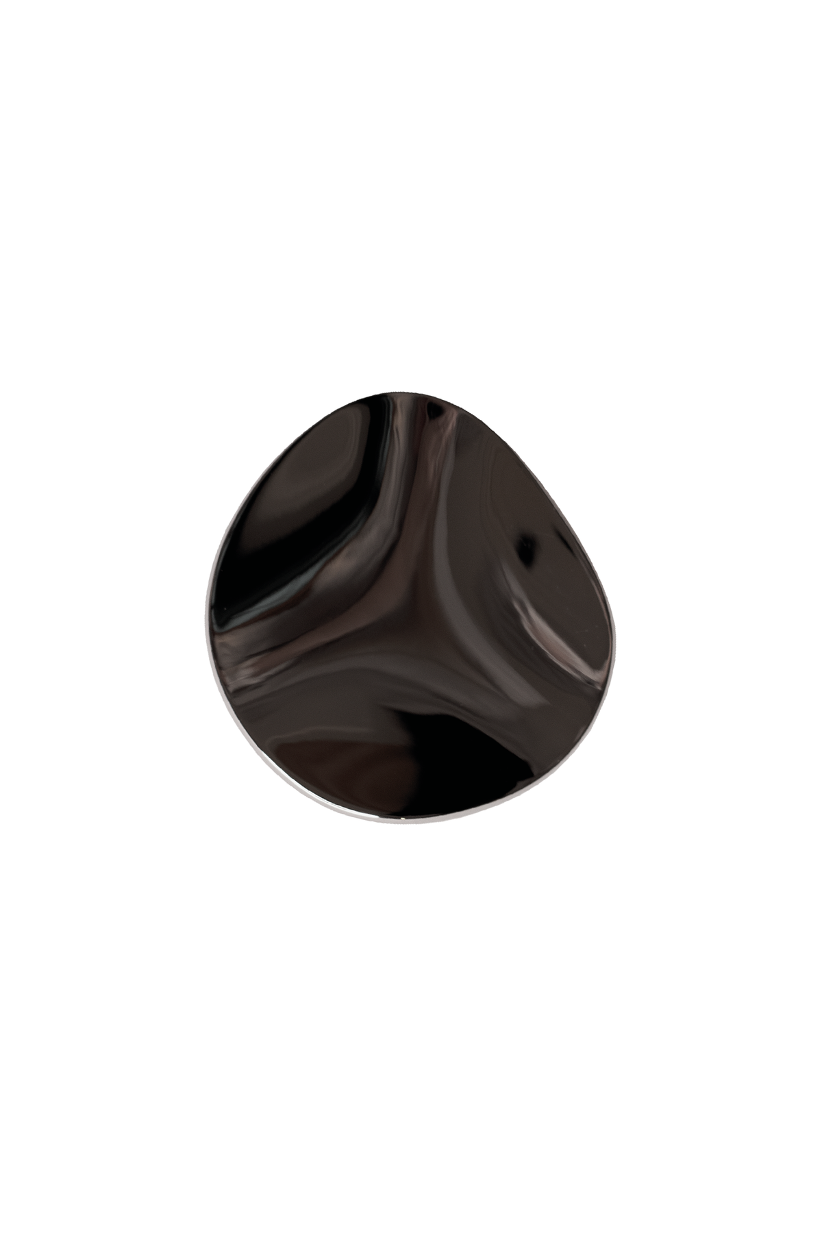 Amalia Hook Round Large Black Chrome