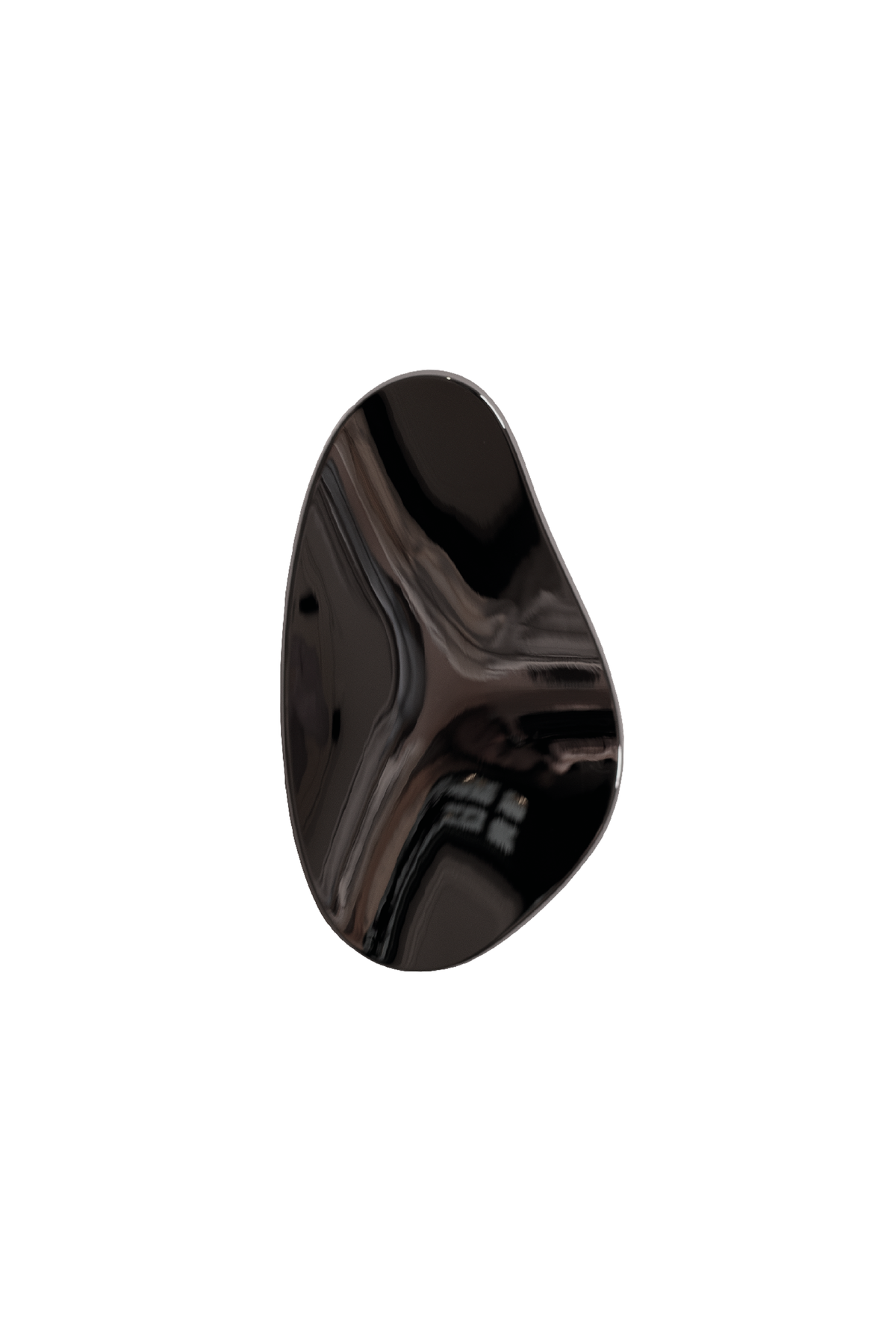 Amalia Hook Oblong Large Black Chrome