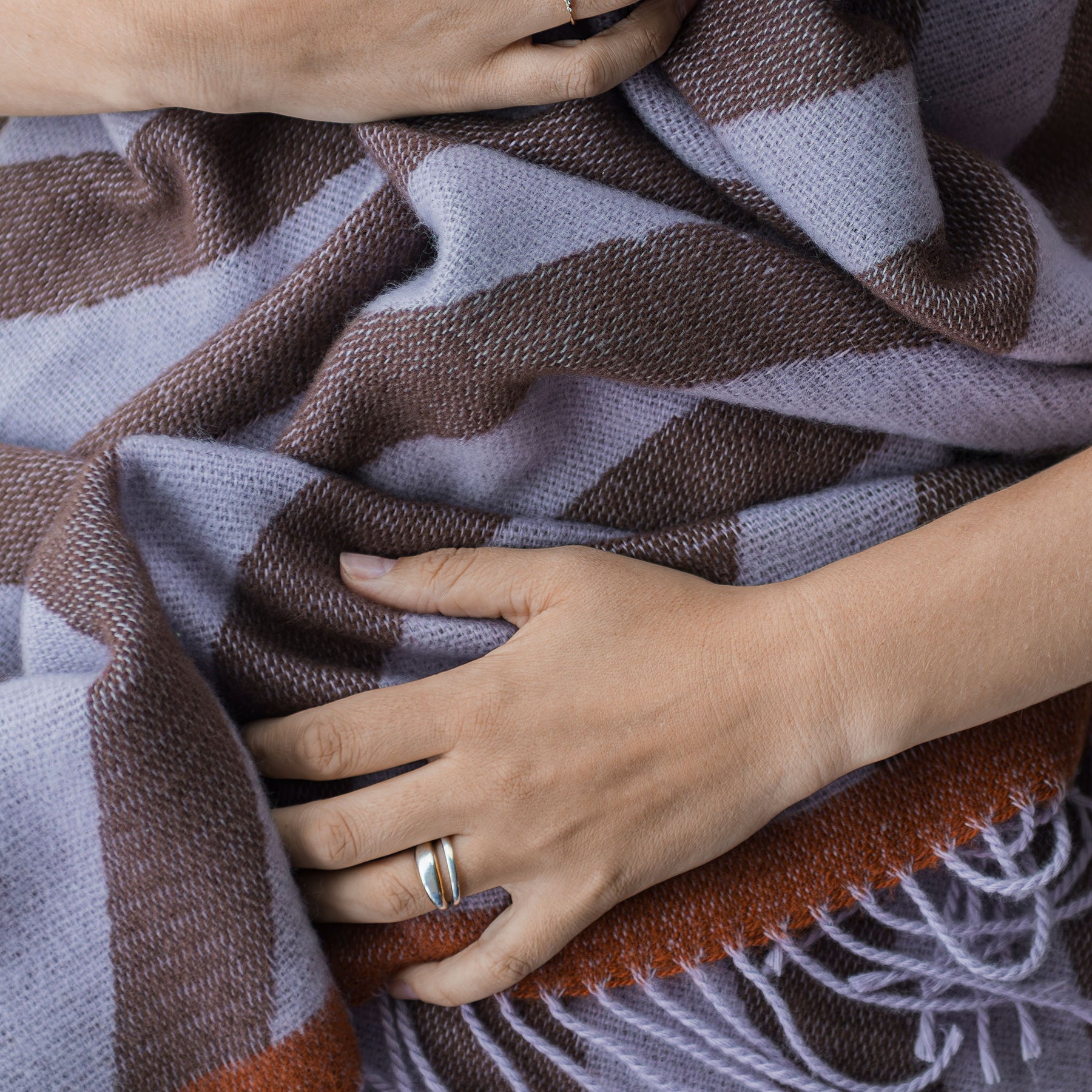 RETRO throw, Brown