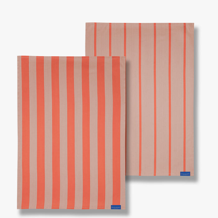 STRIPES 2-pack tea towl, Latte