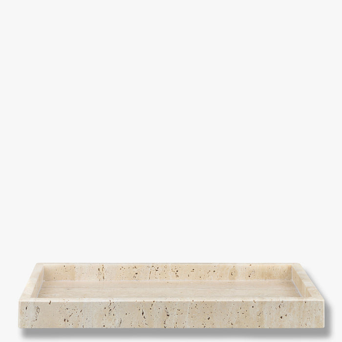 Travertine deco tray, Linen