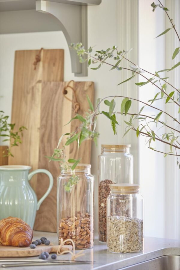 Opbevaringsglas m/bambuslåg