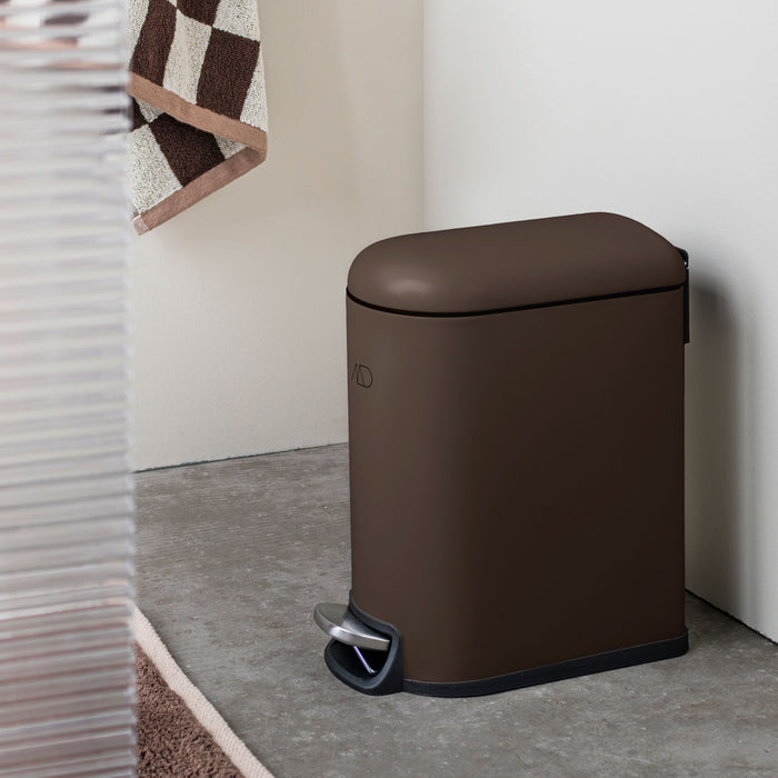 Mini pedal bin, 5L, brown