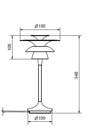 Picasso bordlampe H348 matvit G4