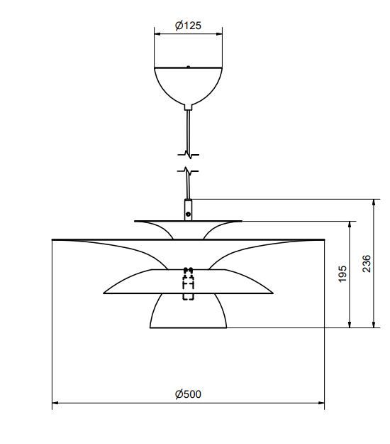 Picasso pendel D500 mattvit G9
