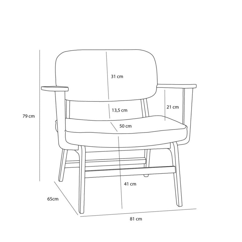 Haze Lounge chair grey/natural