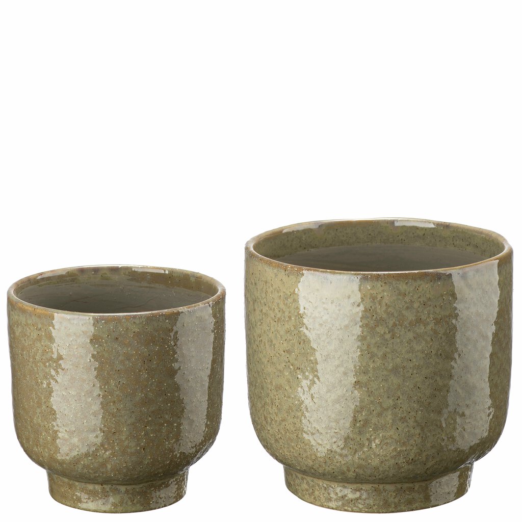 CLAUS Potte s/2 D13,5/16,8 H13/15,5 cm green 12/15