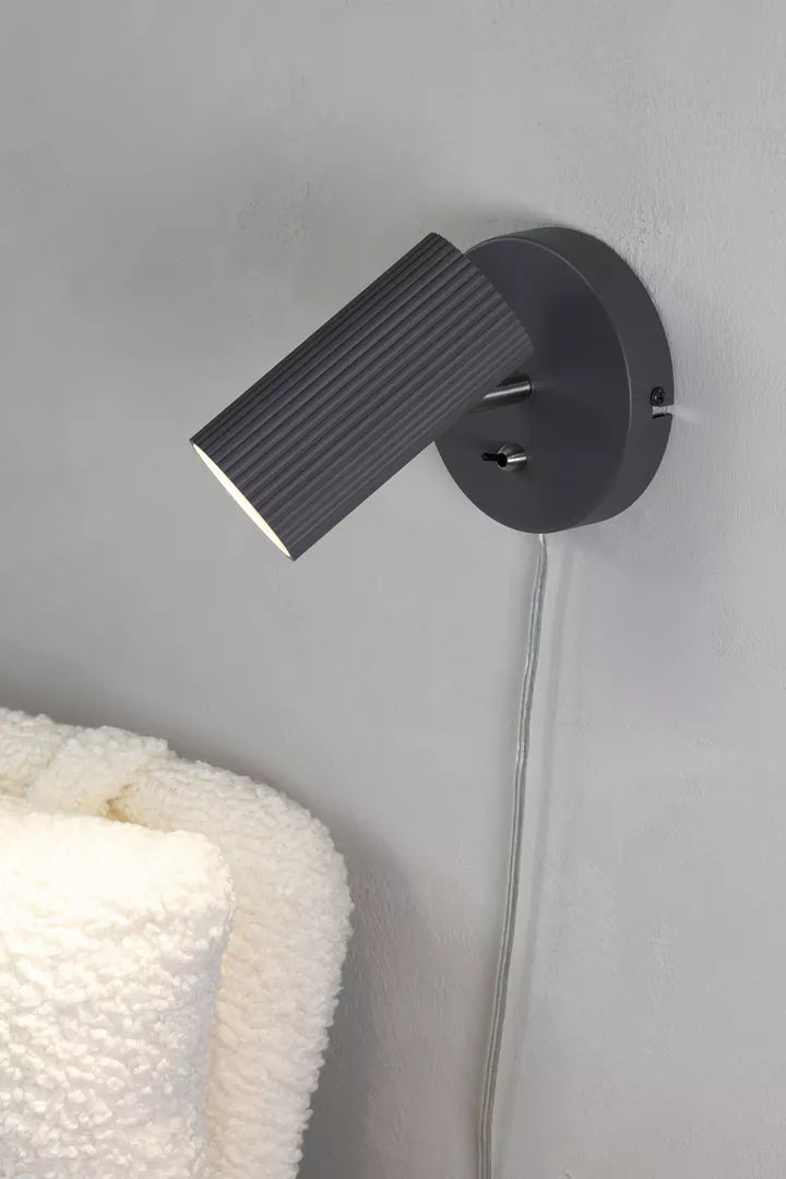 COSTILLA Wall 1L Dark Grey/Satin Nickel