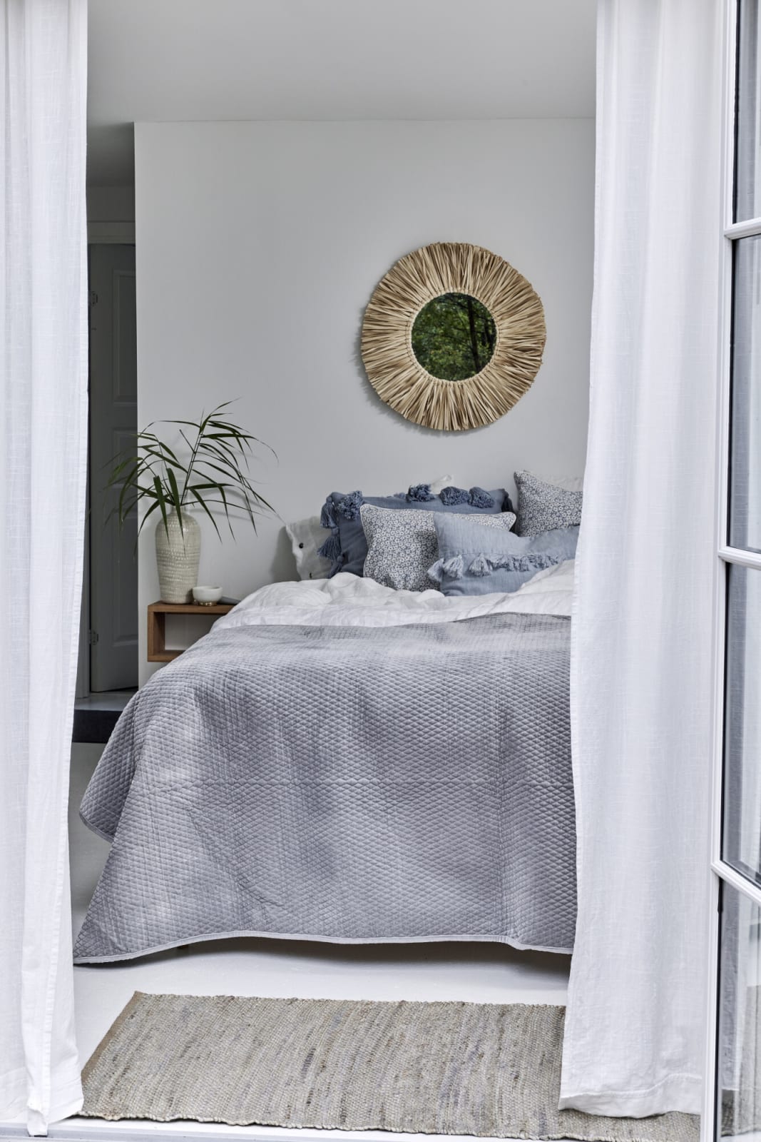 Felinia cushion, Blue 60x40