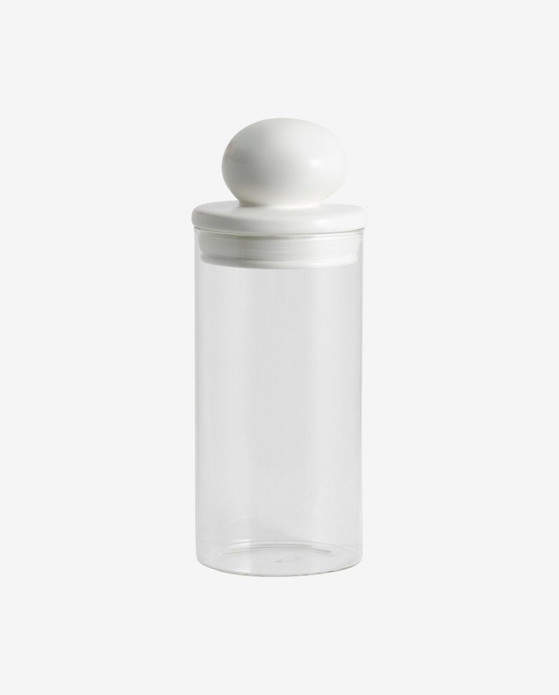 PLUM opbevaringsglas med låg i keramik