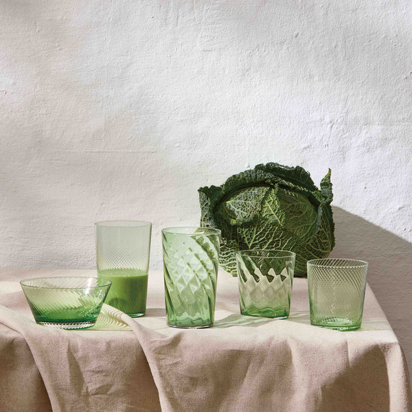 RAW unique green swirl bowl