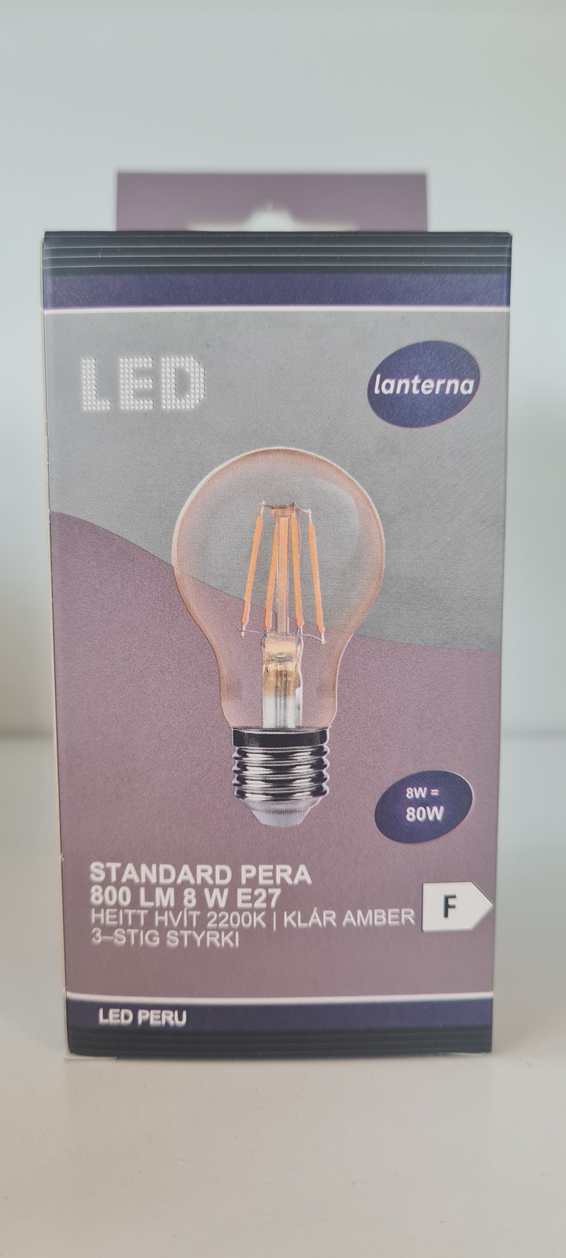 E27 Standard 8W 2200K 3-trin