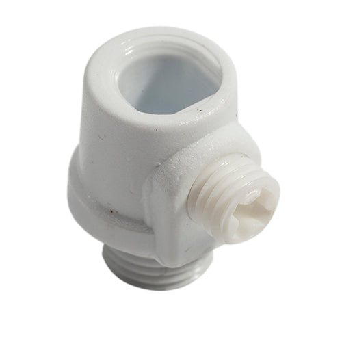 Klemmenippel m/udv. gevind hvid