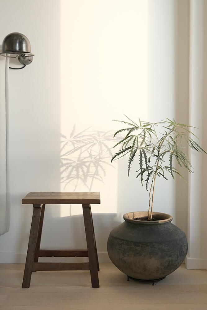 Nordic skammel i genbrugstræ