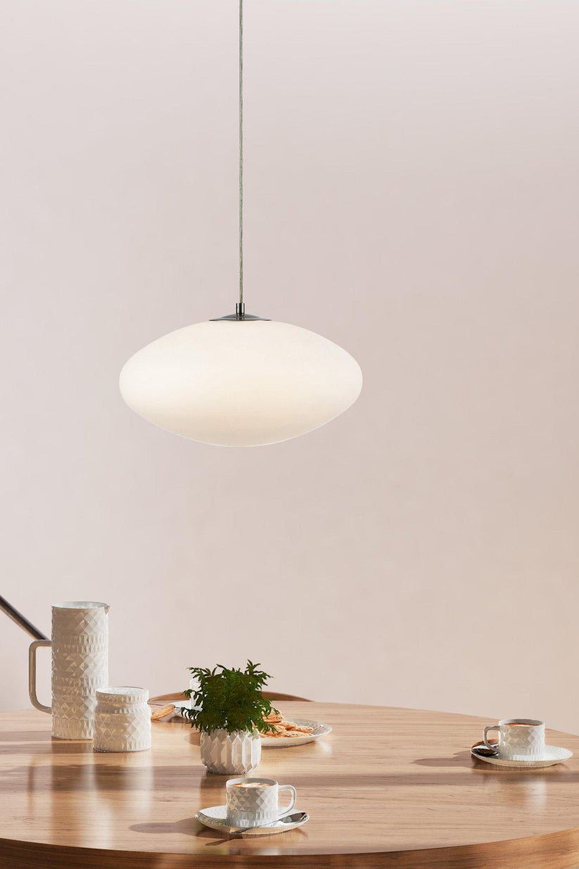 LOCUS Pendant 1L White/Steel