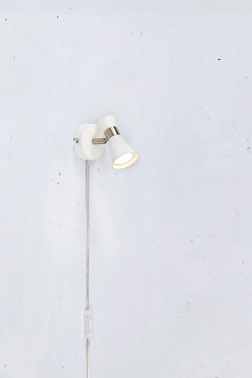 FOLIE Wall 1L White/Satin Nickel