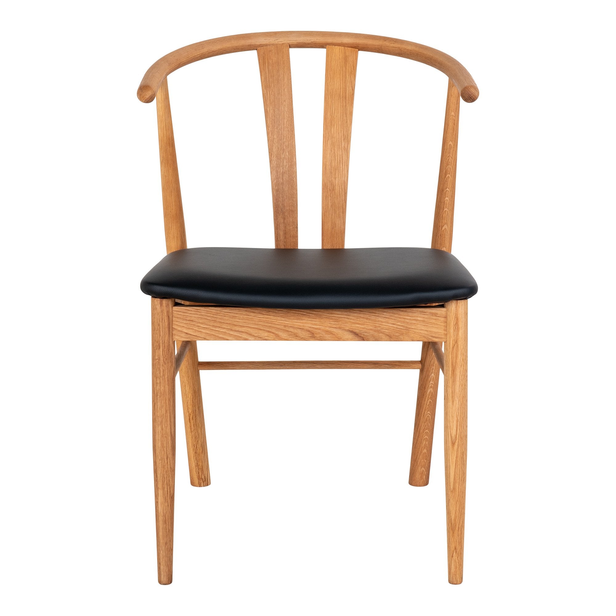 Artenara Dining Chair oak wood, PU seat, black