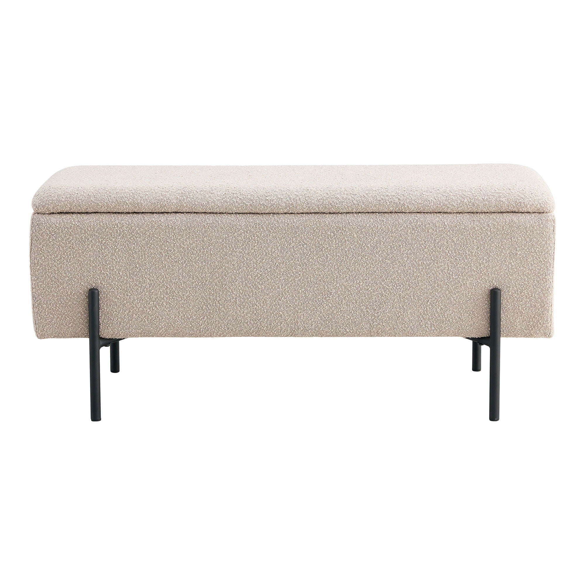 Watford bench in bouclé with storage