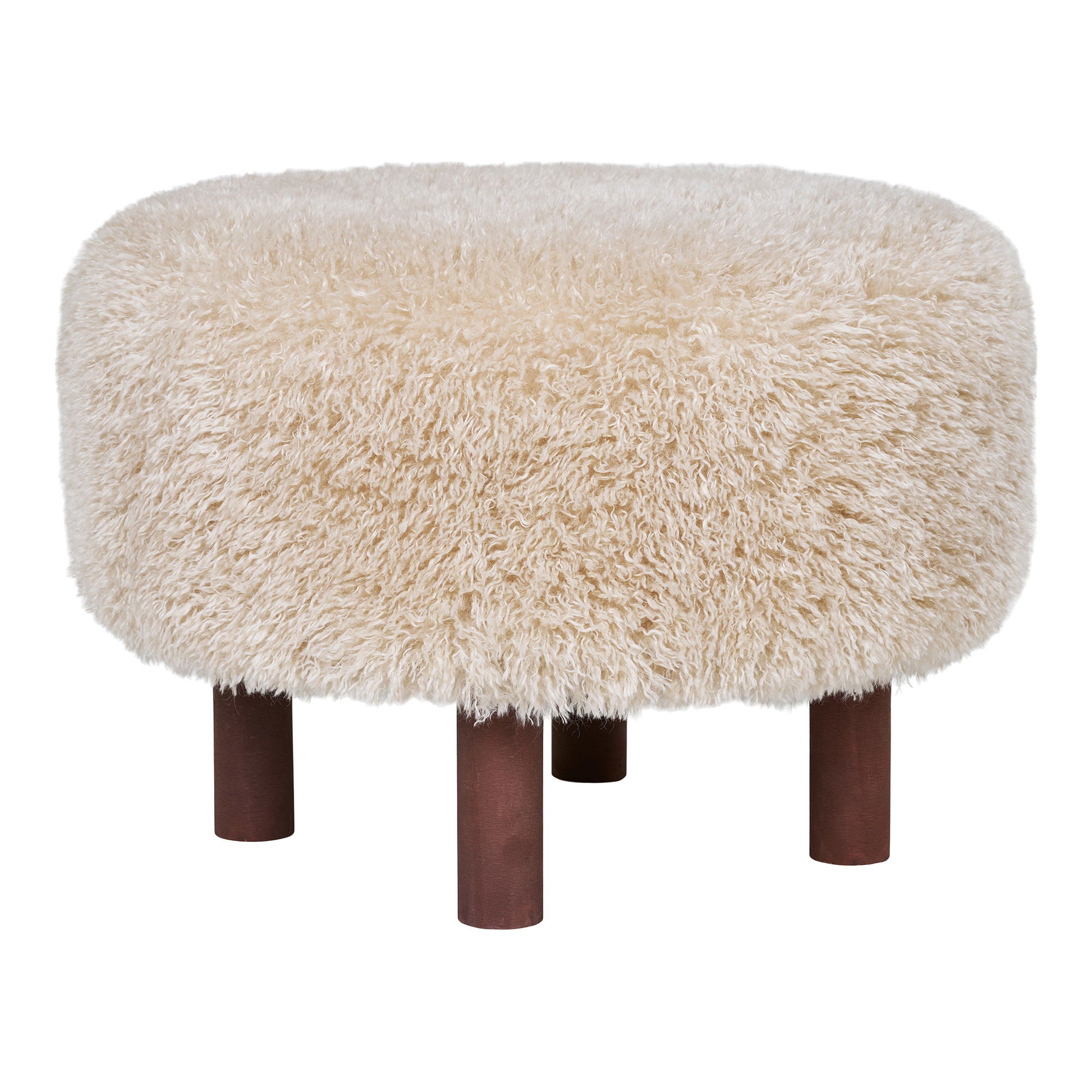 Inverness pouf, light brown ø50x33 cm