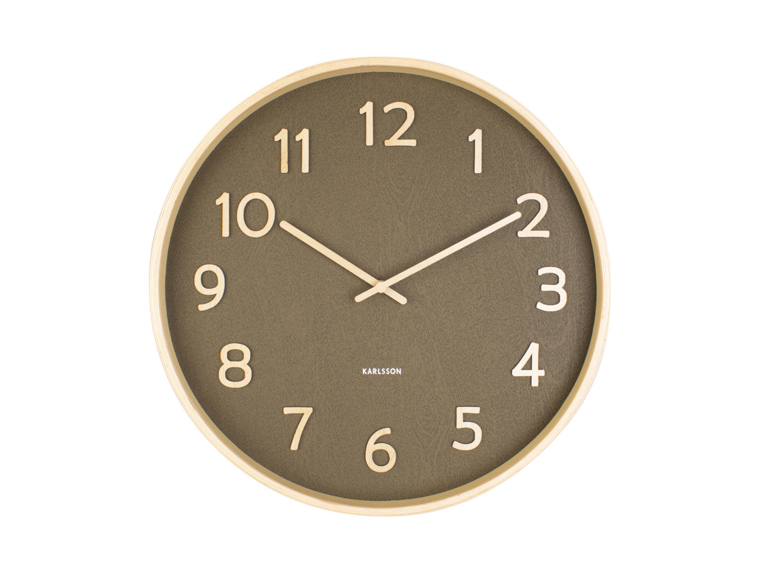 Wall clock Pure wood grain black