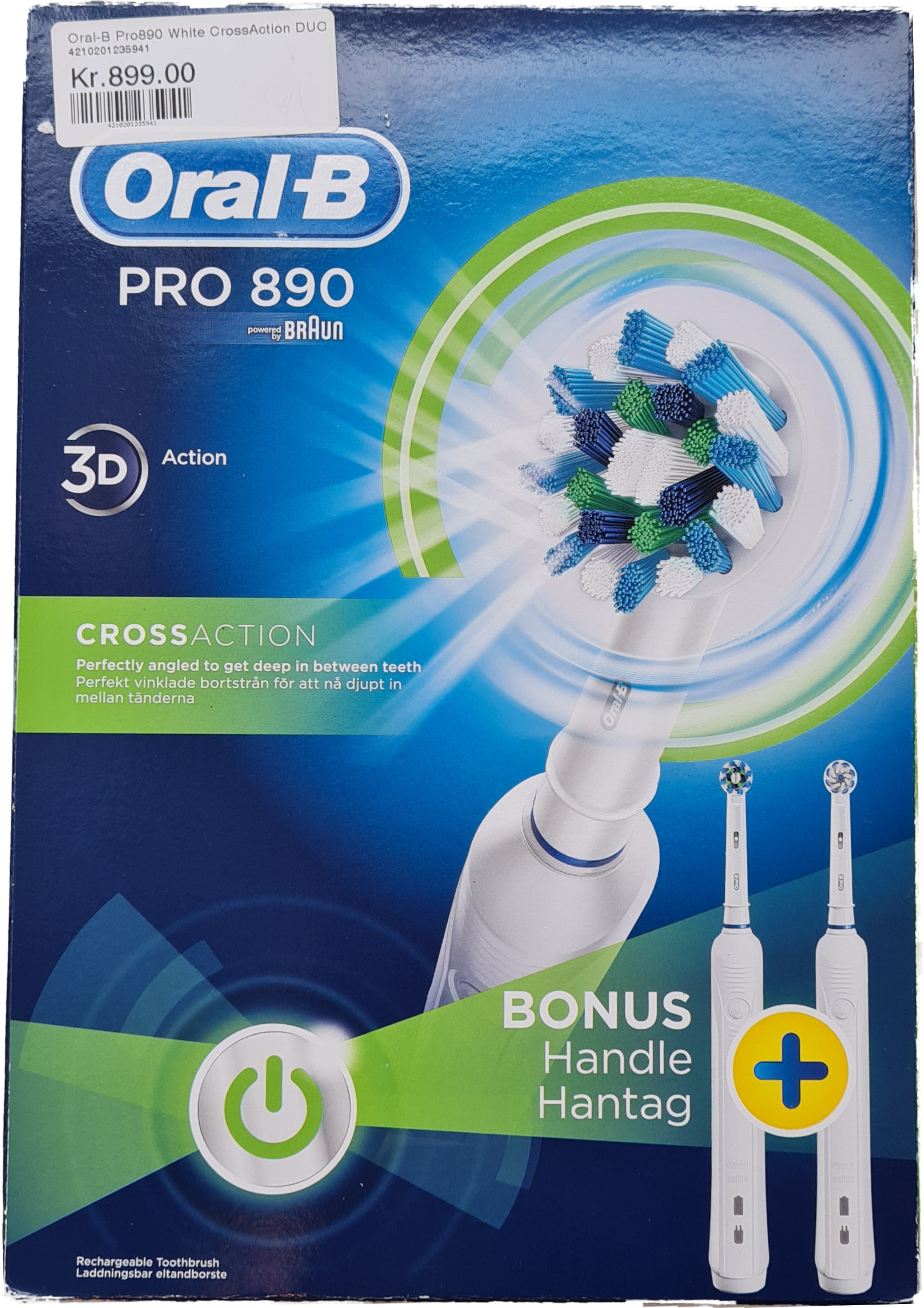 Oral-B Pro890 White CrossAction DUO