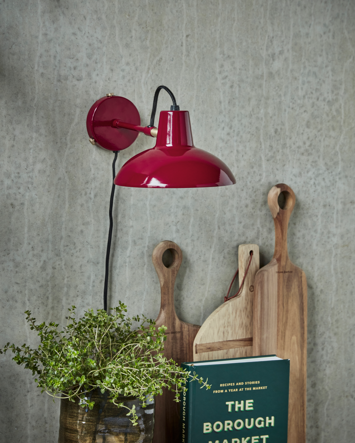 Wall lamp, HDDesk, Red