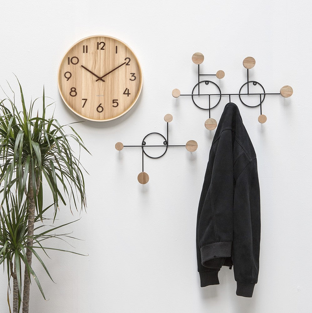 Wall Clock Pure Medium Walnut
