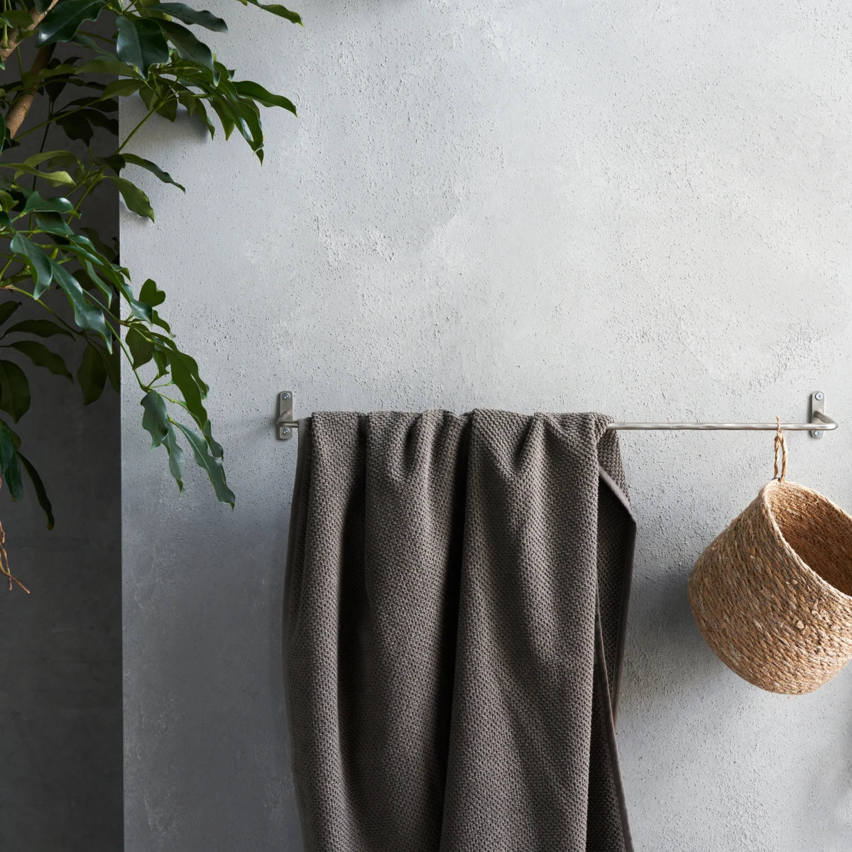 Towel rail Welo, Brushed silver
