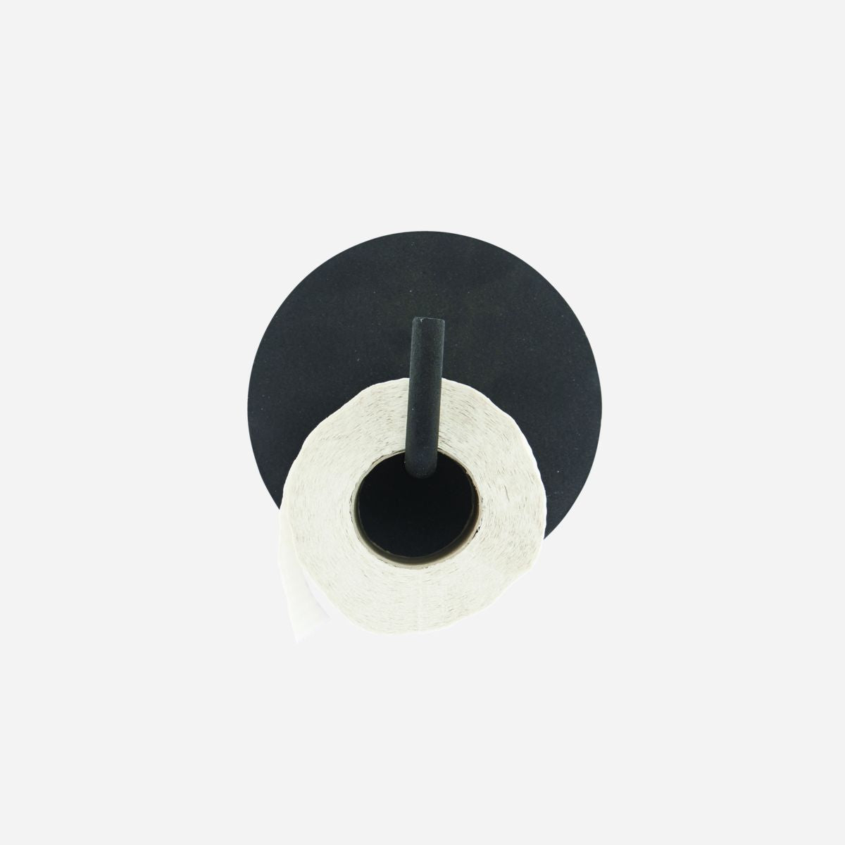 Toilet paper holder, HDText, Black