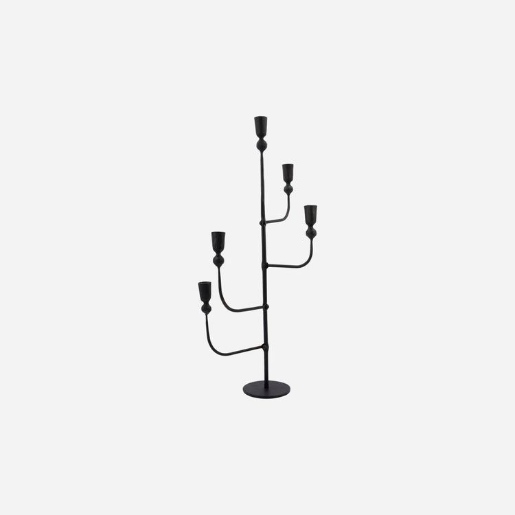 Candle stand w. 5 cups, Black