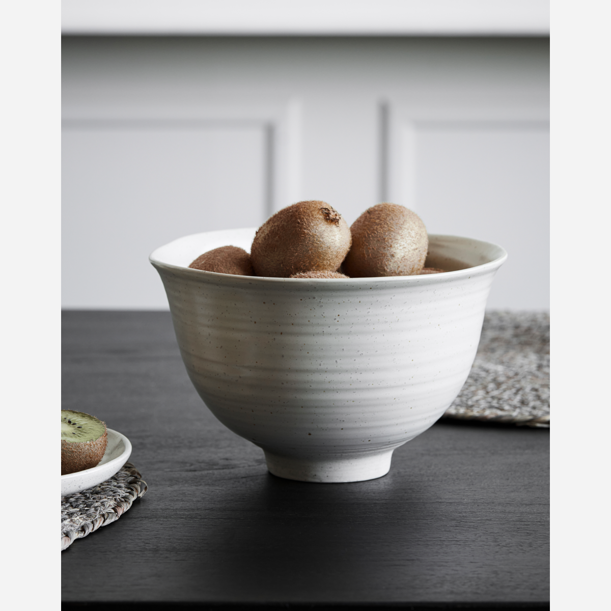 Bowl grey, white