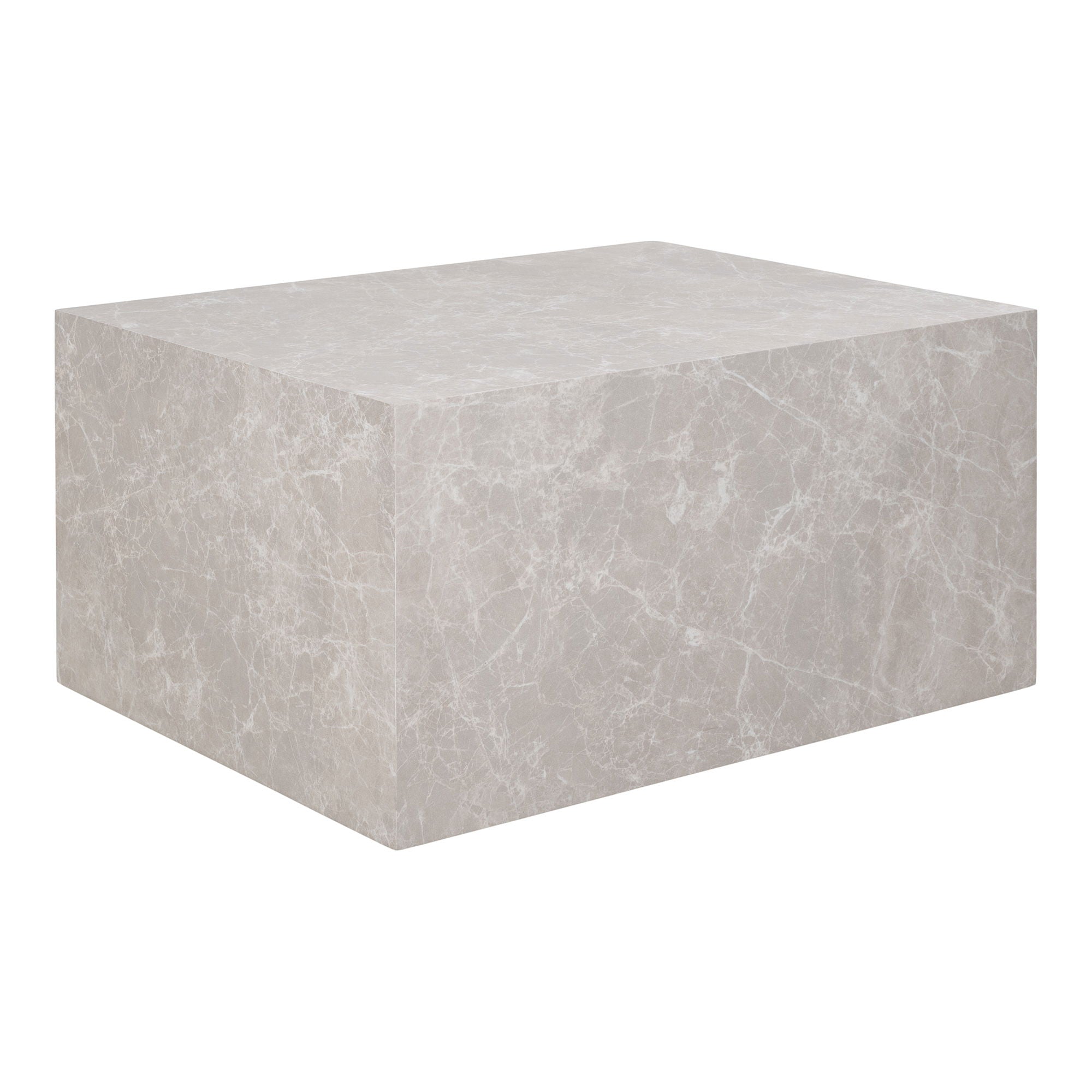 Prague coffee table, marble look, beige