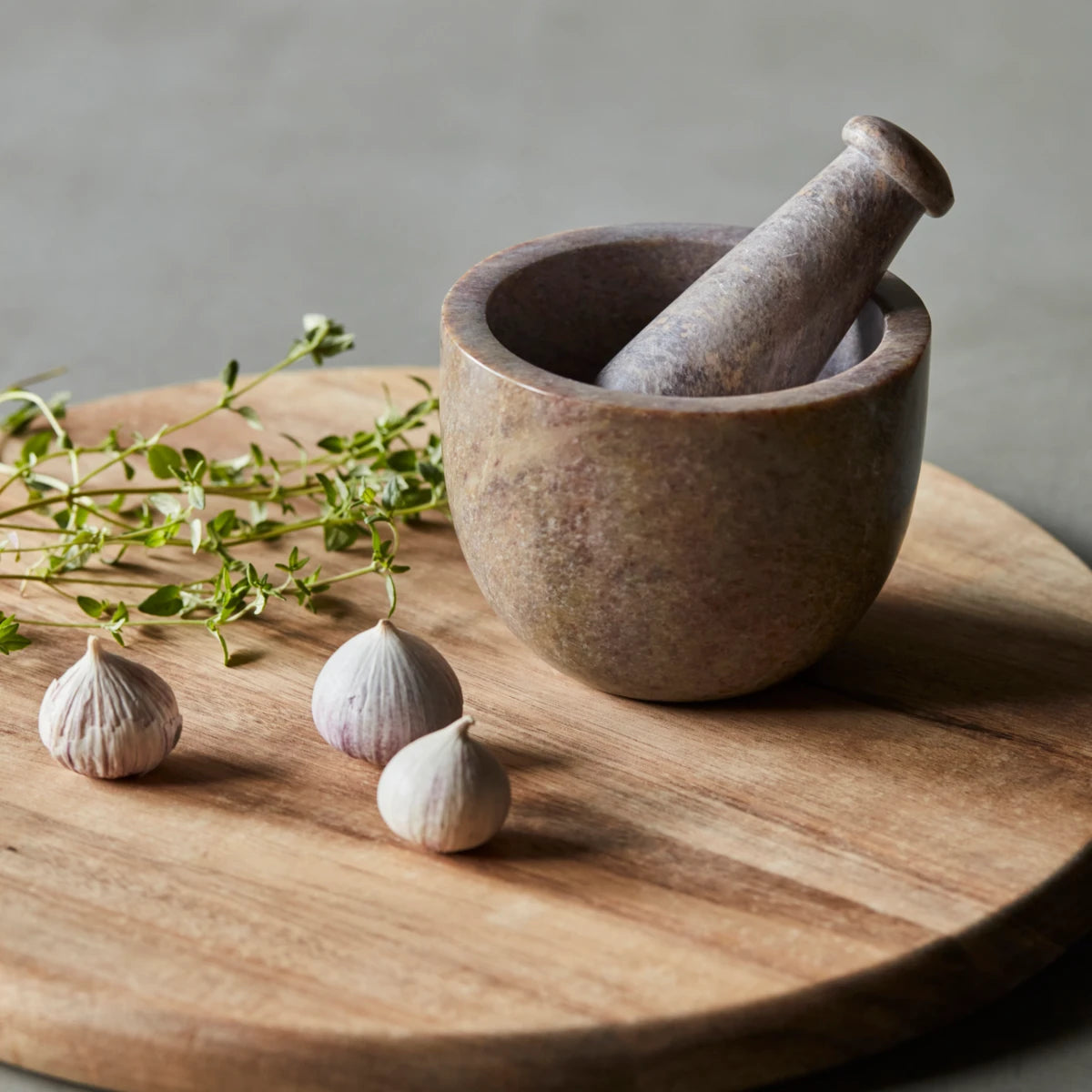 Mortar w. pestle HDArb, Brown