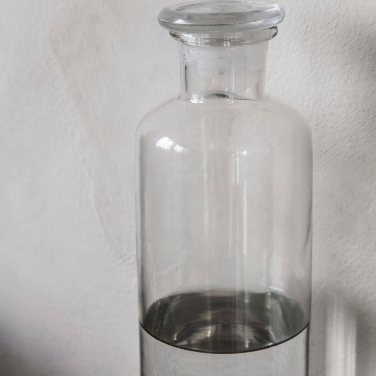 Bottle w. lid, HDFarma, Clear