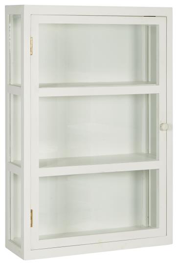 Vægskab Gilleleje m/3 hylder 3 glassider