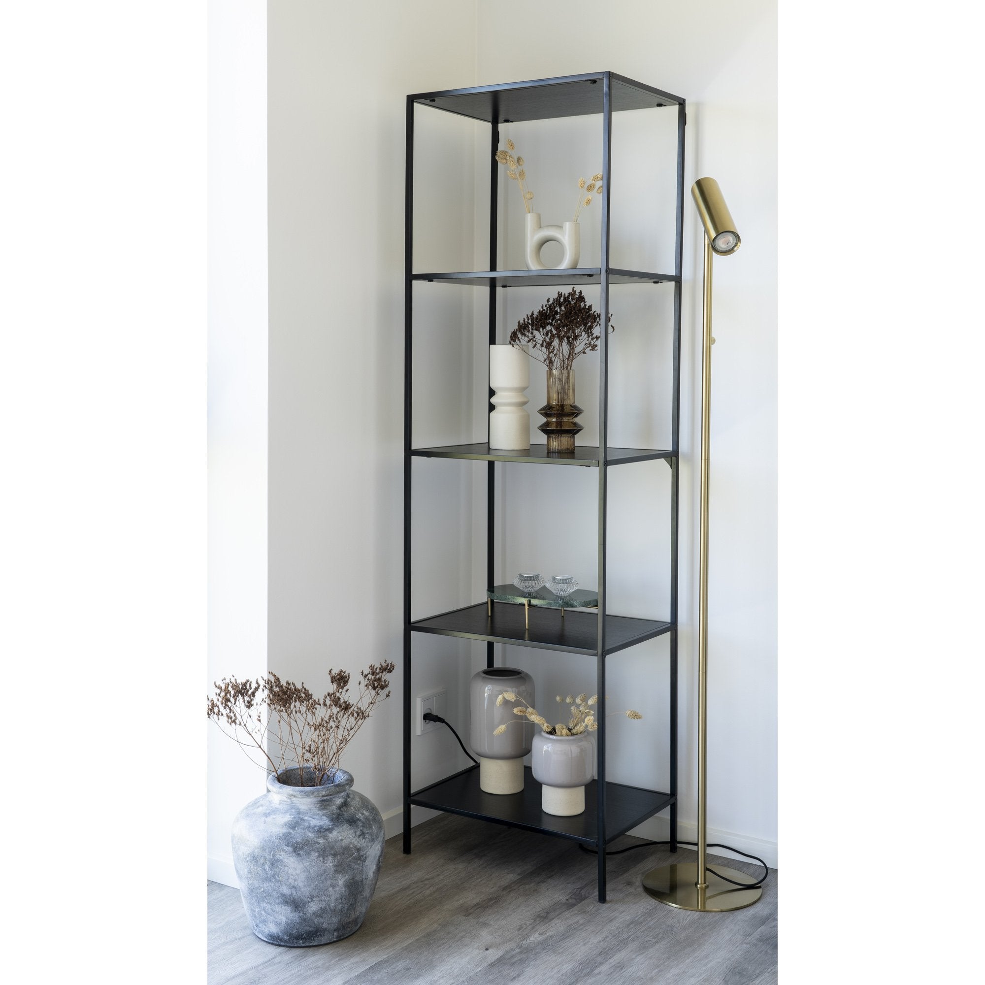 Vita shelf black white 5 shelf