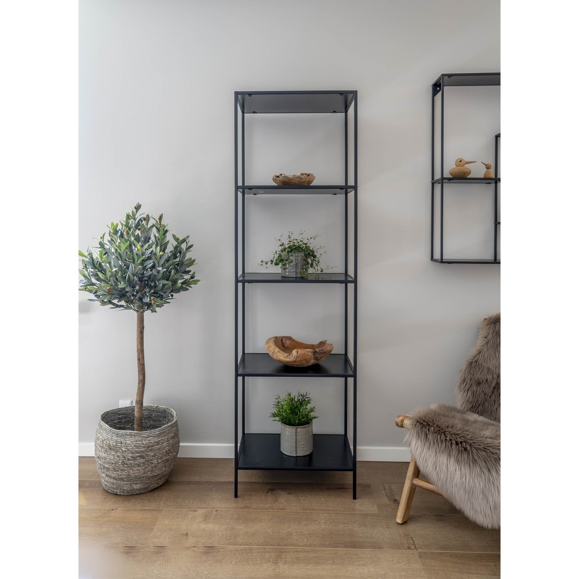 Vita shelf black white 5 shelf