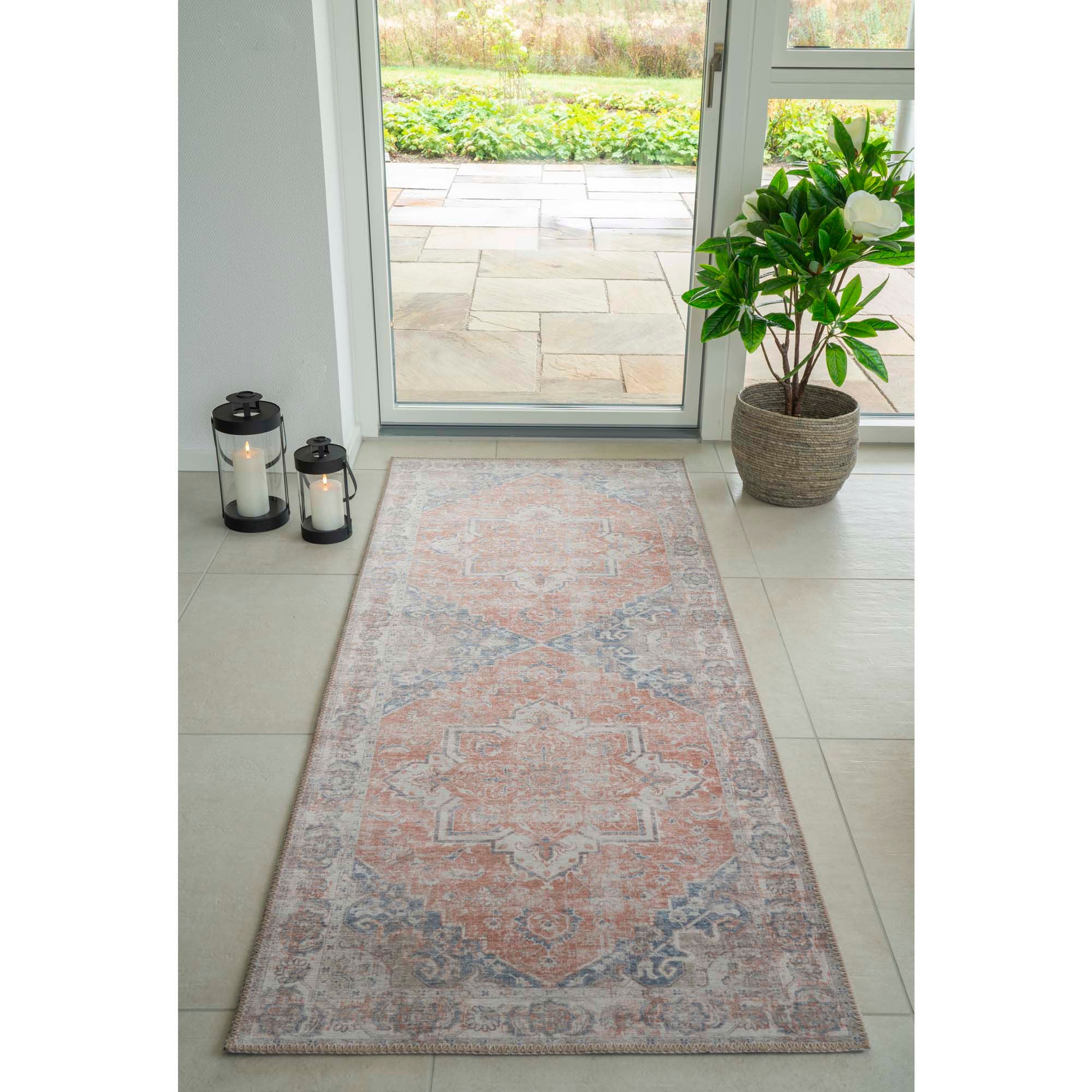 Havana Hallway Runner 80x200 orange/blue