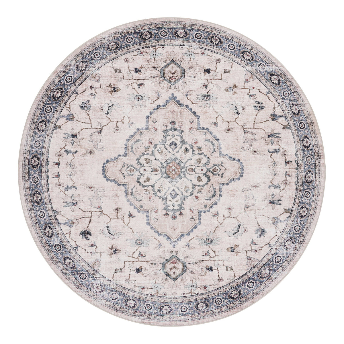 Havana Rug, off white/beige/dusty blue,