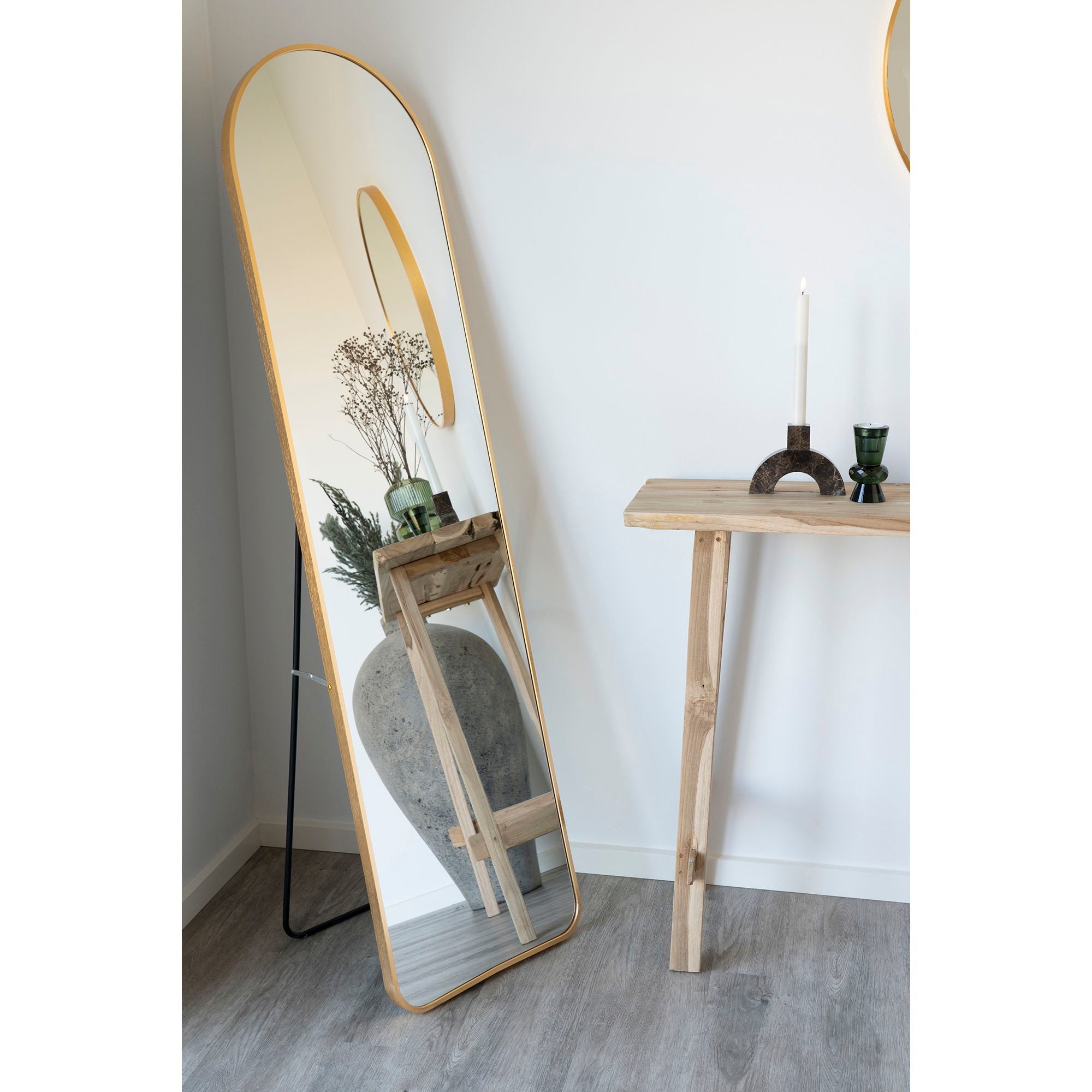 Madri mirror aluminum brass look 40x150cm