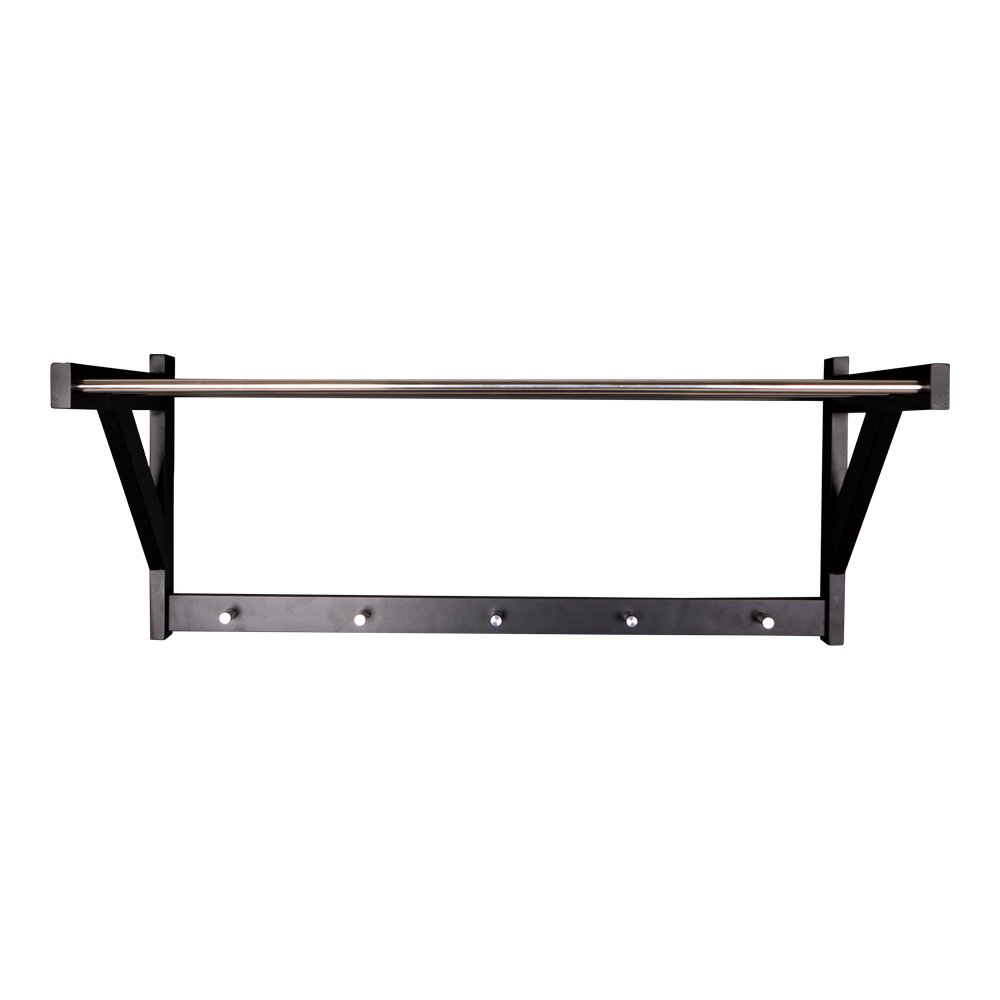 Padova Hat shelf, black wood