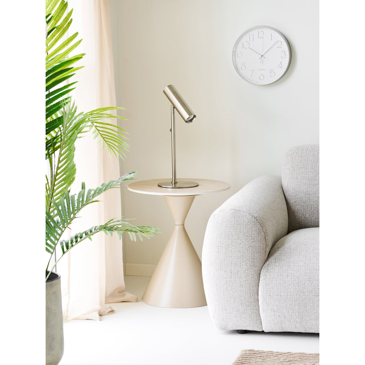 Lalibela Wall clock, silver, silent