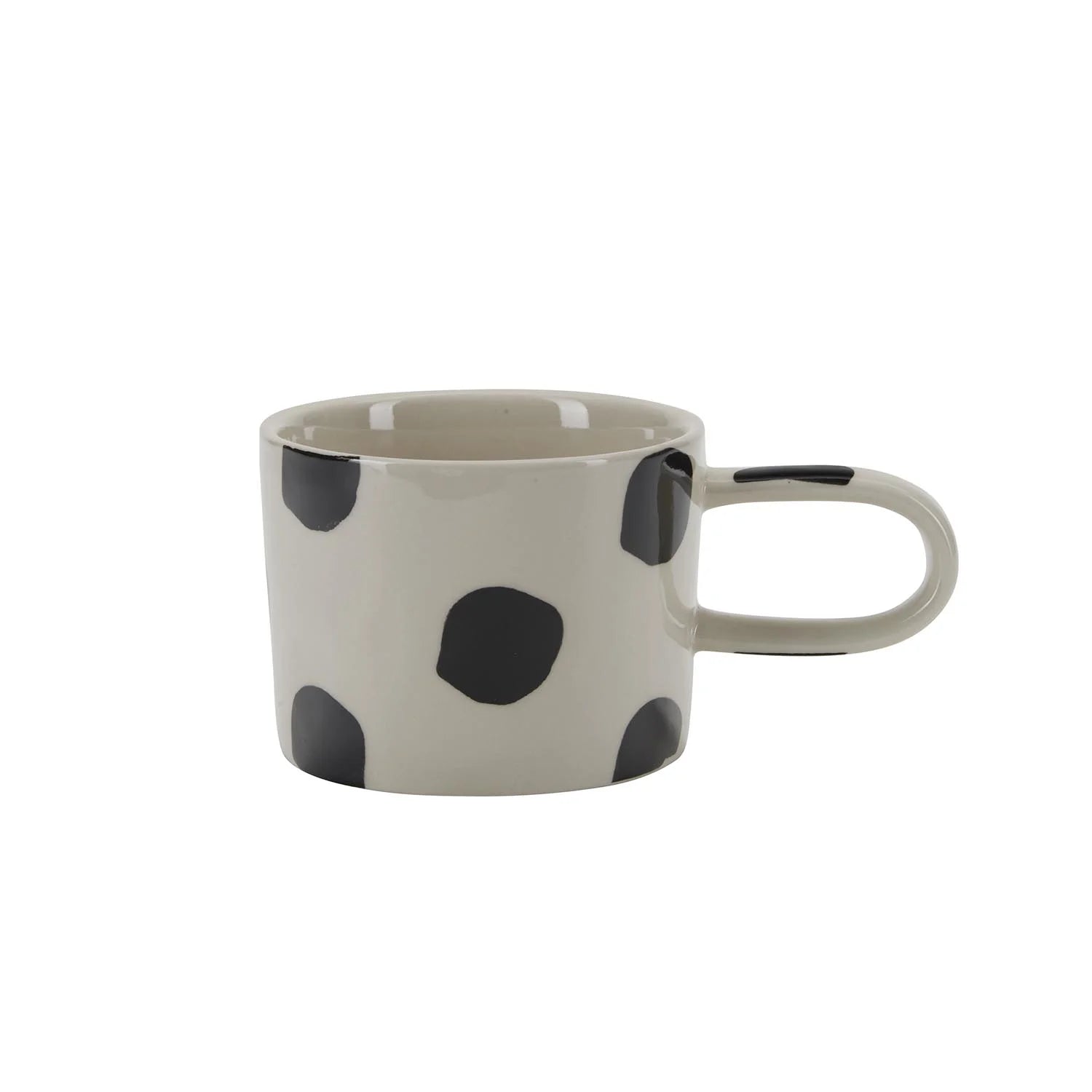 Graphic mug dots - white, black