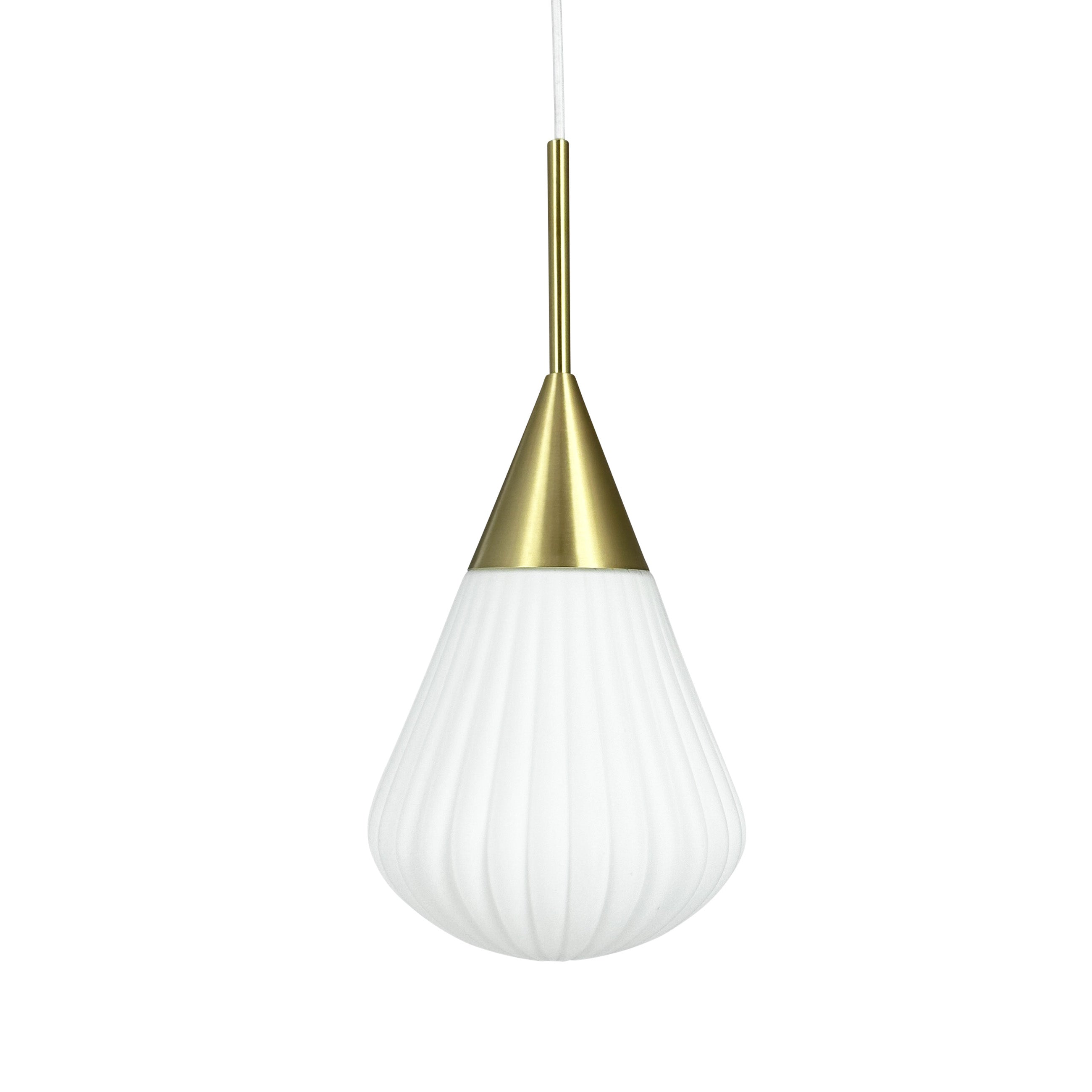 Ballon Pendel Opal/messing small