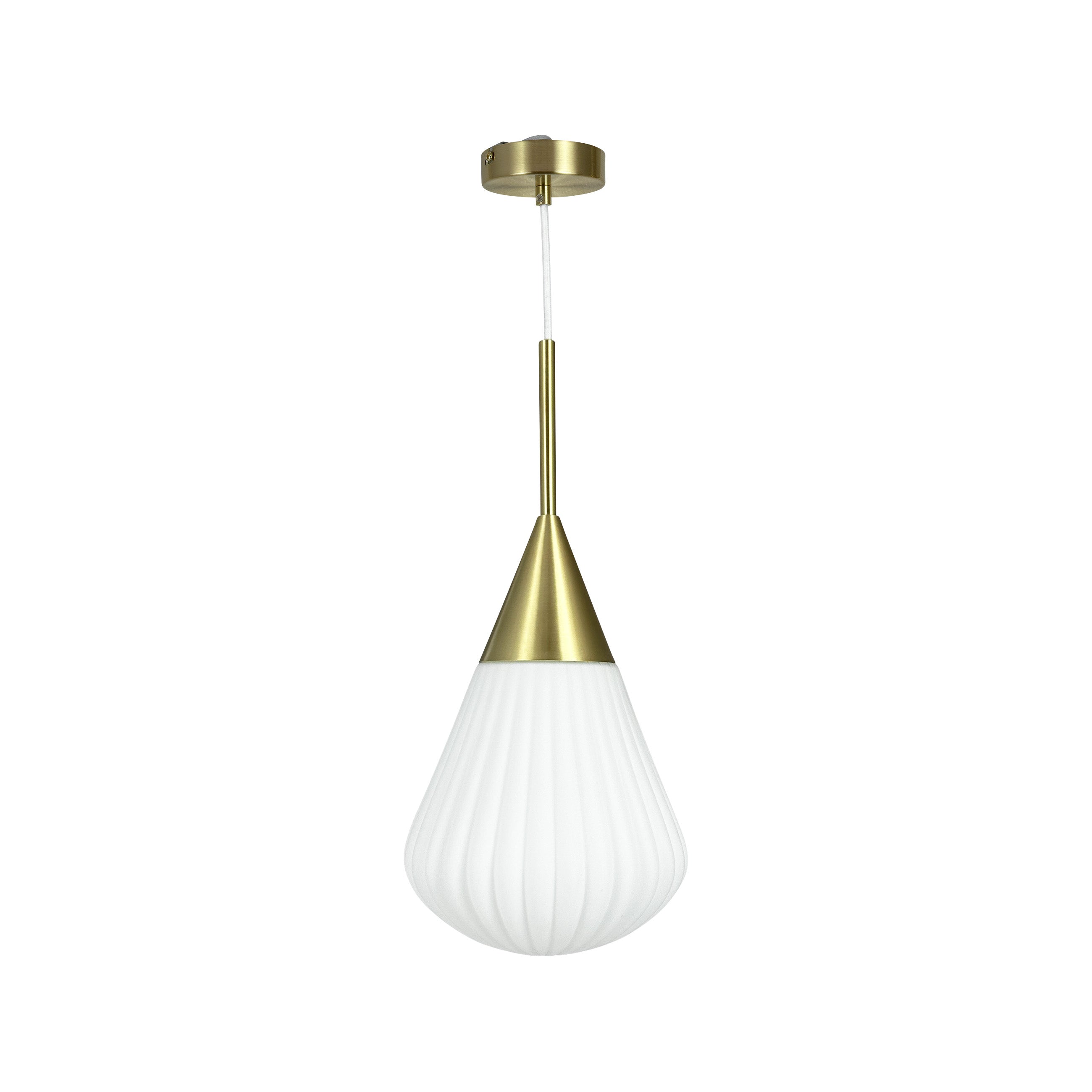 Ballon Pendel Opal/messing small